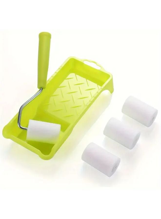 DIY 2 Inch Mini Paint Roller Set With 1pc Frame And Plastic Tray - Image 1